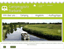 Tablet Screenshot of campingplatz-burbank.de